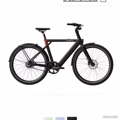 (-200 EUR aide) Neuf. Vélo électrique TENWAYS CGO009 New Edition – Moteur Bafang – Courroie Gates – 250W 45Nm